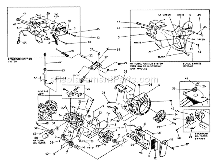 Page A Diagram and Parts List for 9585-3  Briggs and Stratton Pressure Washer